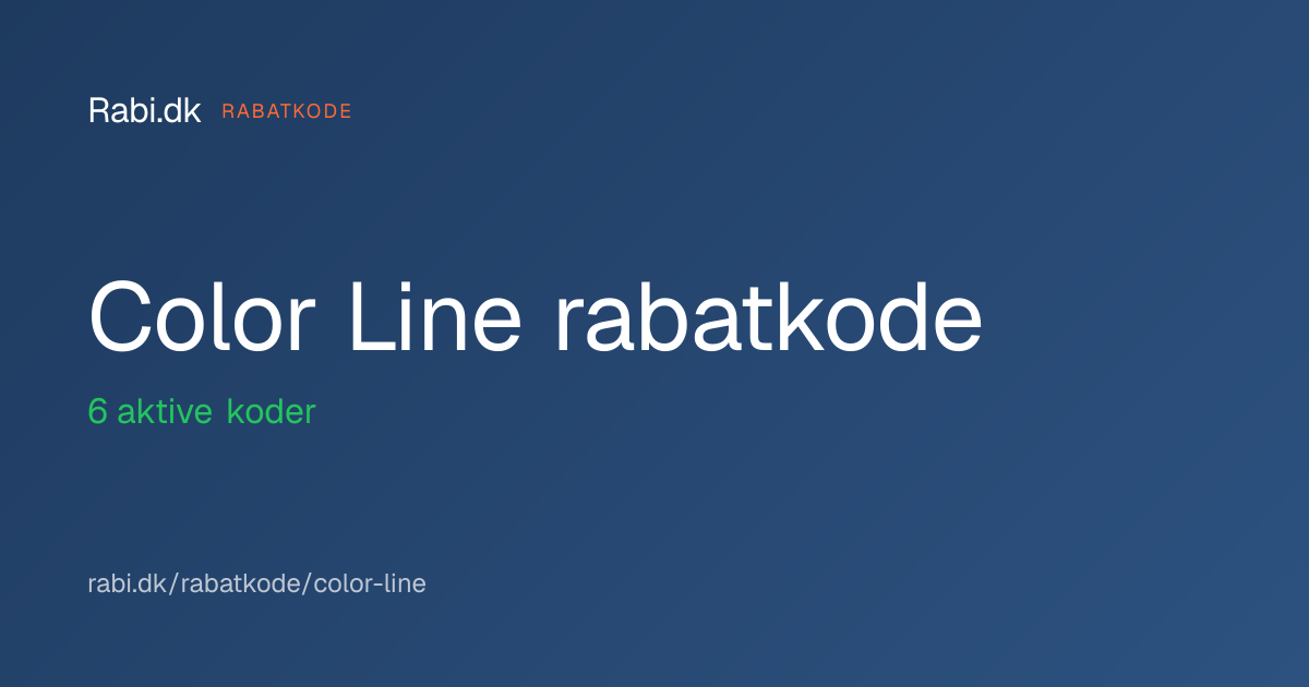 Color Line rabatkode: Op til 10% rabat - september 2026 | Rabi.dk